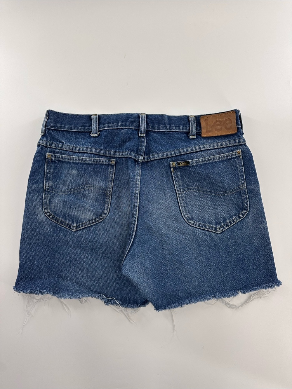 Vintage Lee Blue Denim Cutoff Shorts Size L - Picture 4 of 12